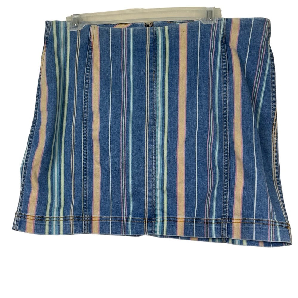 4/$25 Wild Fable Pastel striped jean skirt pastel